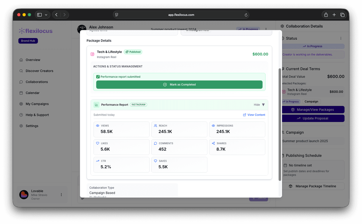Transparent Performance Reporting